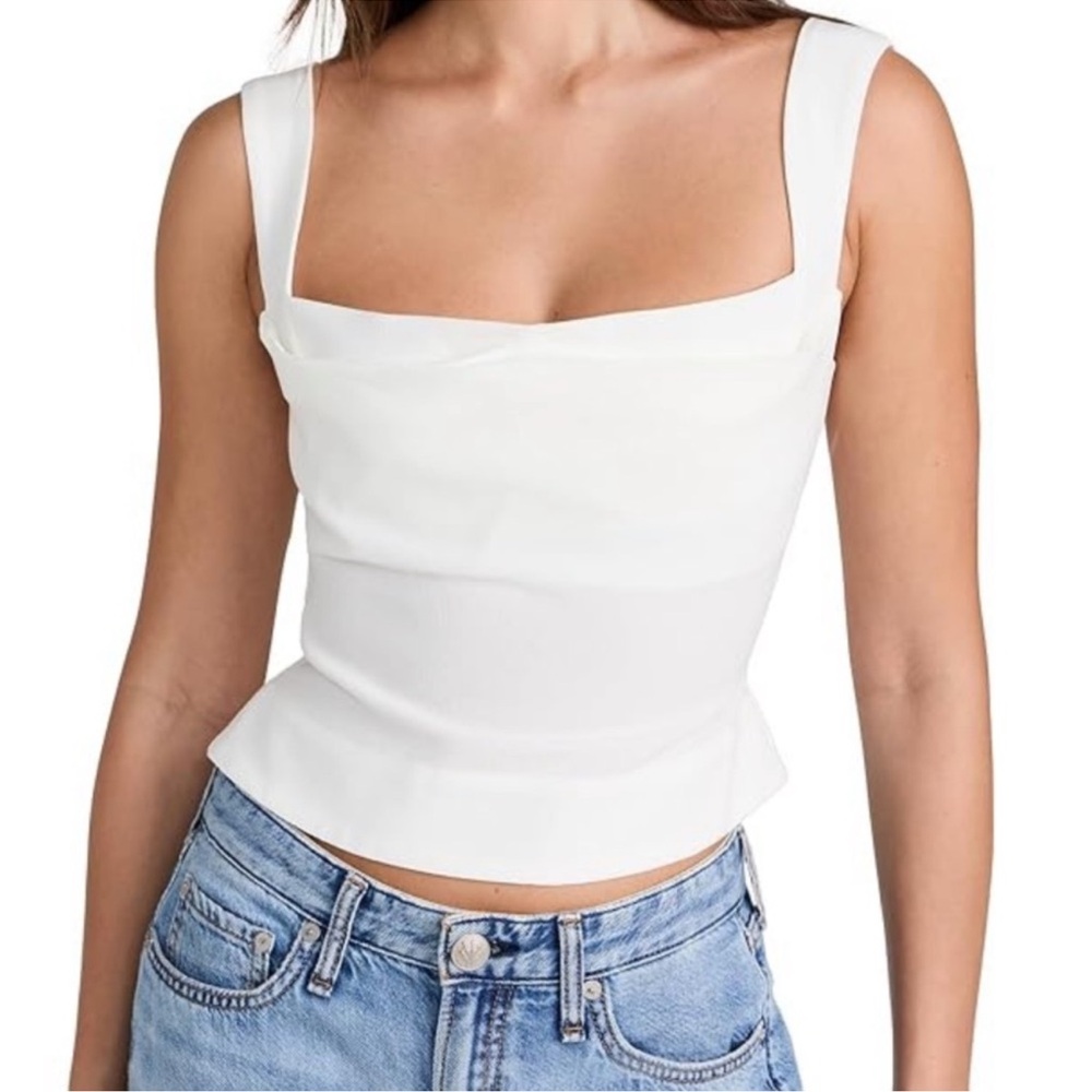 Miaou white imogene corset top